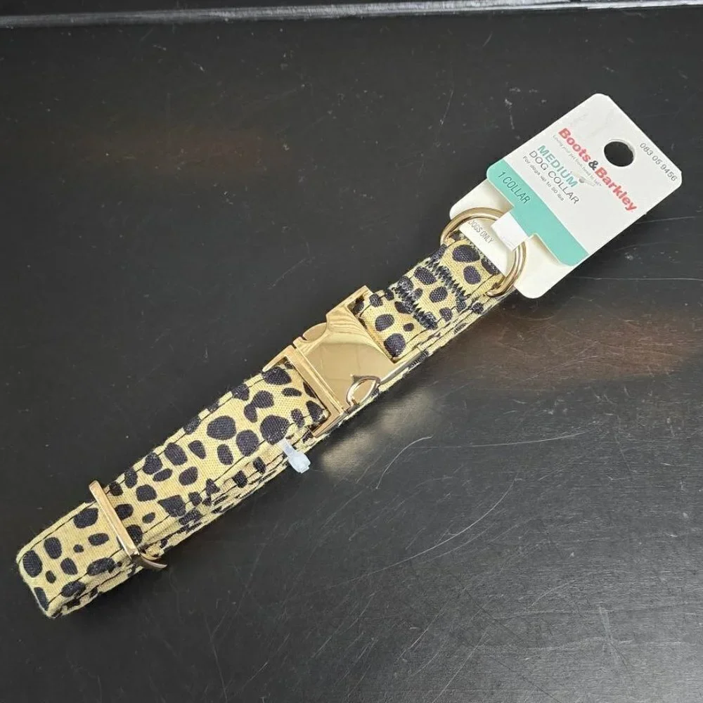 Animal Print with Buckle Branding Dog Collar | Boots & Barkley | Medium